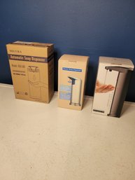 Group Of 3 Brand New Hand Soap / Sanitizer Dispensers.  Automatic Type.  - - - - - - - - - -- - - Loc BS1 Cab