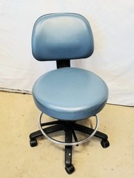 Adjustable Vinyl Cushion Rolling Adjustable Desk Chair