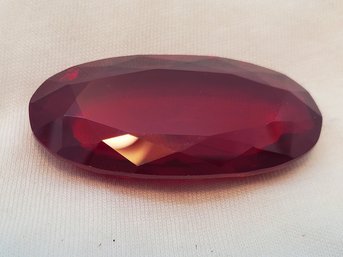 Breathtaking 118.25 Ct Tested Mozambique Blood Red Ruby - 44.09mm X 22.42mm X 10.80mm