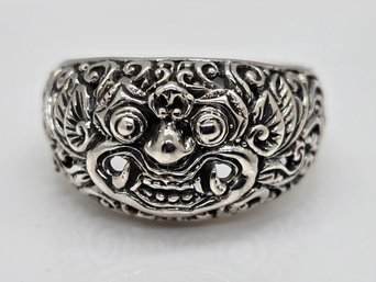 Bali, Barong Ring In Sterling Silver
