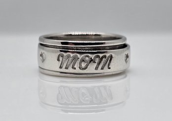 Size 6 Mom Spinner Ring In Sterling