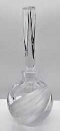 Vintage Cut Glass Bottle With Stopper