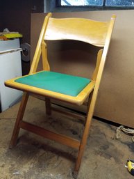 Wood Folding Office Chair W/padding