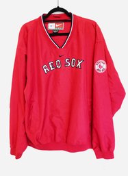 Men's MLB Nike Genuine Merchandise Boston Red Sox V-neck  Windbreaker Pullover Size XL