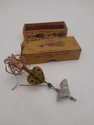 Antique 'Hawaiian Wiggler' Fishing Lure By Fred Arbogast- With Original Box