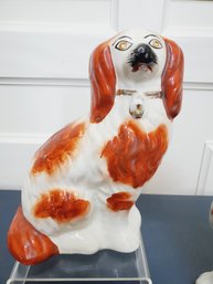 Vintage Staffordshire Porcelain Spaniel Dog Figurine