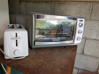 Black & Decker Toaster Oven & Generic 2 Slice Toaster