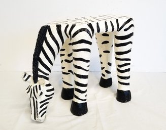 Unique Adorable Resin Flat Back Zebra Plant Stand By Great Creations