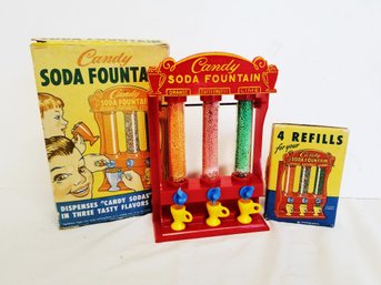 RARE Antique 1950 Candy Soda Fountain & Refill Pack By Par Beverage Corp. - Original Box
