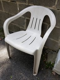 White Resin Outdoor Chair