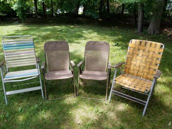 4 Outdoor Folding Patio Chairs