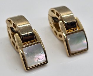 Vintage Monet Gold Tone Magnetic Clip Earrings