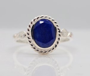 Lapis Ring In Sterling Silver