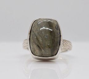 Labradorite Ring In Platinum Over Sterling