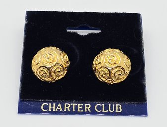 Vintage Charter Club Gold Tone Earrings