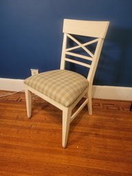 Ethan Allen Plaid Cushion Accent Chair. In Great Shape. - - - - - - - - - - - - - - - - - - - - - Loc: LR