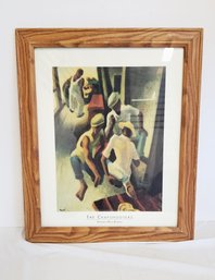Vintage Framed 'The Crap Shooters' Print By Thomas Hart Benton