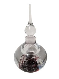 Vintage Art Glass Bubble Glass Perfume Bottle
