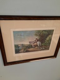 Vintage Horse Print- 'Going To The Mill' By Currier And Ives