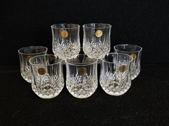Lovely Set Of 7 Cristal D'Arques France Genuine Lead Crystal Clear Tumblers