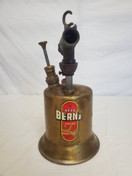 Vintage Otto Bernz Brass Gasoline Blow Torch Gun