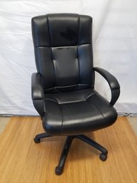 Black Faux Leather High-Back Executive Office Chair