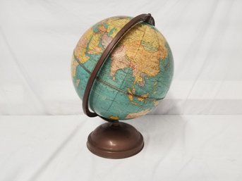 Vintage 12' Crams Univeral Terrestrial Offset Globe On Stand