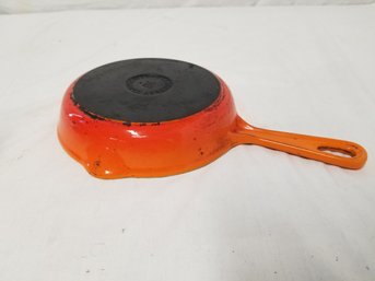 Small Orange Le Creuset Enameled Cast Iron Frying Pan Skillet 6.5in