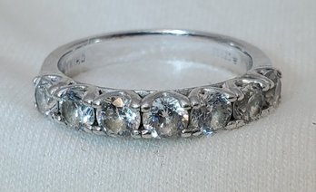 Stunning Sterling Silver Size 7 Vintage CZ Engagement Ring ~ 3.59 Grams