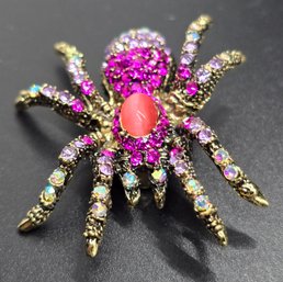 Fantastic Multi-color Spider Brooch