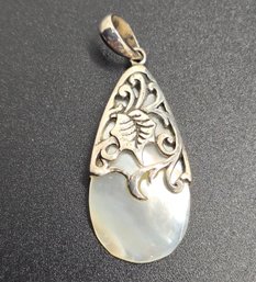 Mother Of Pearl Pendant In Sterling Silver