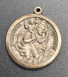 Vintage St Christopher Protect Us Pendant