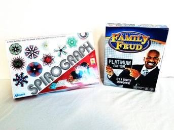 Family Feud Platinum Edition By Spin Master &  Spirograph Design Drawing Kit By Kenner - Complete