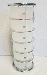 14' Tall Storage Tower - 6 Pull Out Round Circular Storage Bins