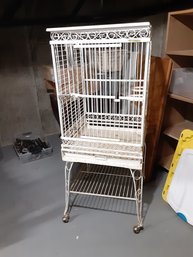 Large 5 Foot Rolling Bird Stand Cage