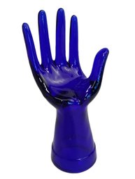 Vintage Cobalt Blue Hand Ring Jewelry Holder