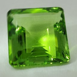 Gorgeous 67.80 Ct Square Synthetic Green Peridot