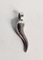 Vintage Hand Made Sterling Silver Italian Horn/ Pepper Pendant