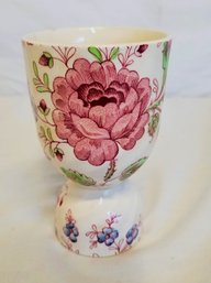 Unique Vintage Rose Chintz Pink Double Egg Cup By Johnson Brothers Made In England