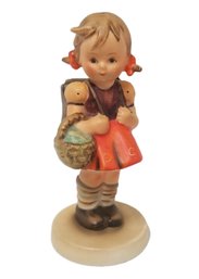 Vintage 1960's M.J. Hummel 'School Girl' Porcelain Figurine #81 2/0 - Made In West Germany