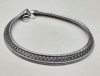 Milor Italy 925 Bracelet With Cubic Zirconia Bezel Adornments - Very Beautifully Made