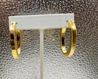 Substantial 14k Italian Gold Hoop Earrings - 1.9 Grams Of Gold