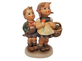 Vintage M.J. Hummel 'To Market' Boy & Girl With Basket Porcelain Figurine #49 3/0 - Made In West Germany