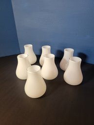 Milk Glass Vase Collection. Set Of 8.  No Chips. - - - - - - - - - - - - - - - - - - - - - - - - - - -Loc: S1