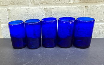 Cobalt Blue MMCM Set Of 5 Blue Glasses