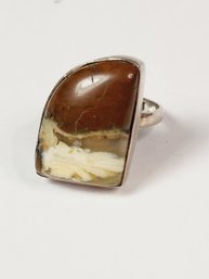 Unique Sterling Silver Jasper Stone Ring