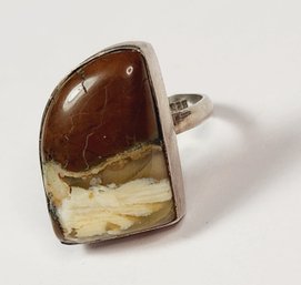 Unique Sterling Silver Jasper Stone Ring