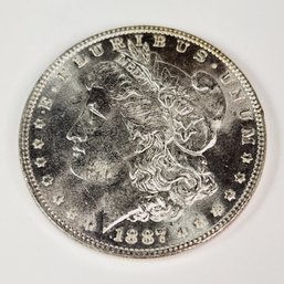 UNCIRCULATED 1887 Morgan Silver Dollar (137 Years Old)