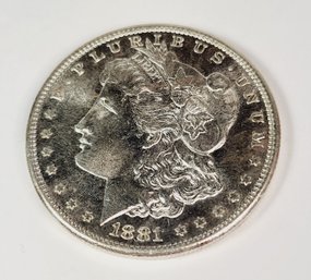 UNCIRCULATED 1881-s Morgan Silver Dollar (143 Years Old)