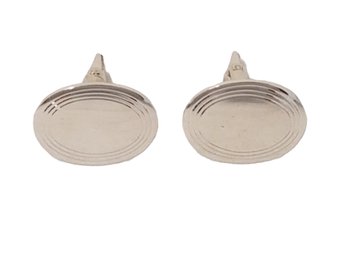 Pair Of Sterling Silver Oval Cufflinks